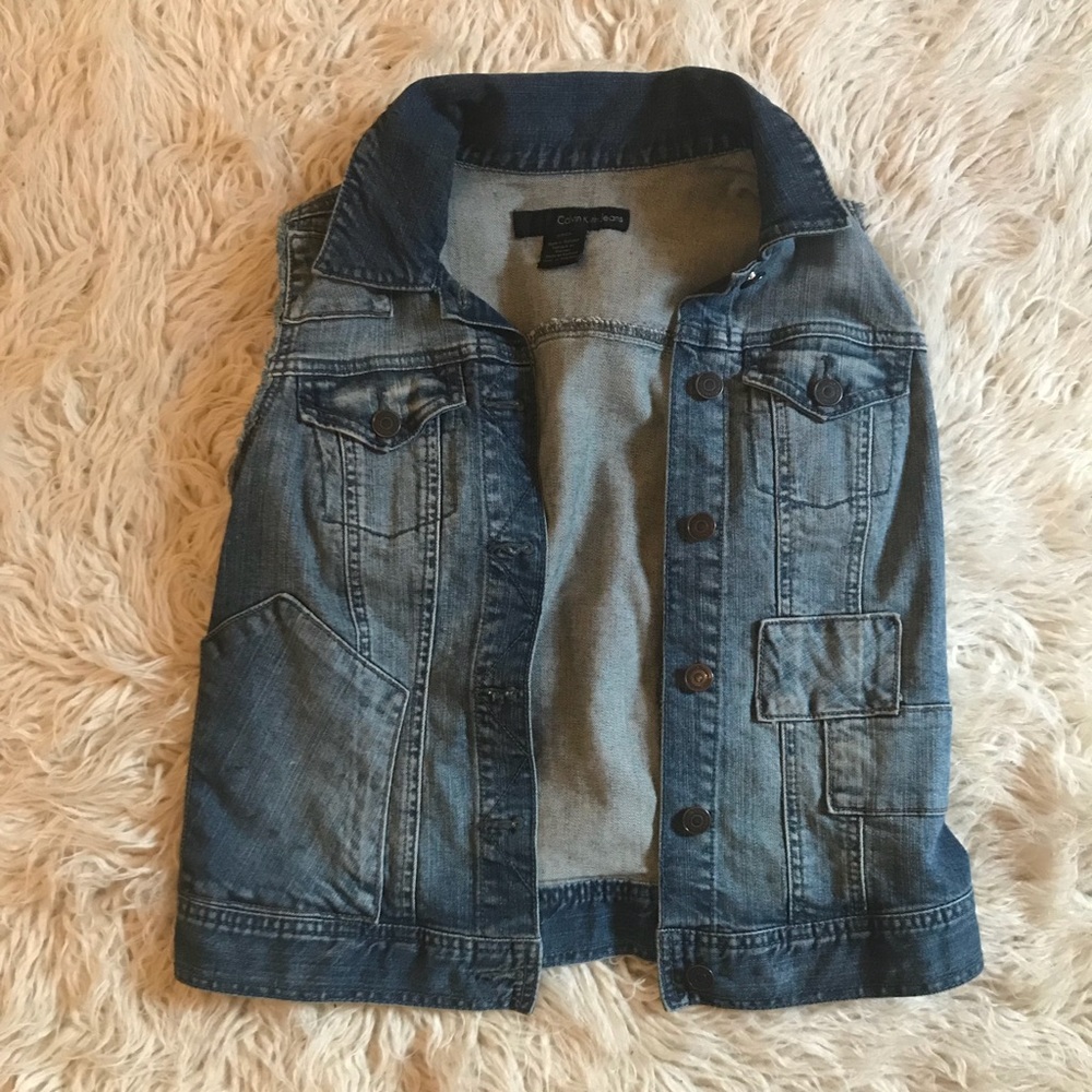 🆕Calvin Klein 💕jean vest